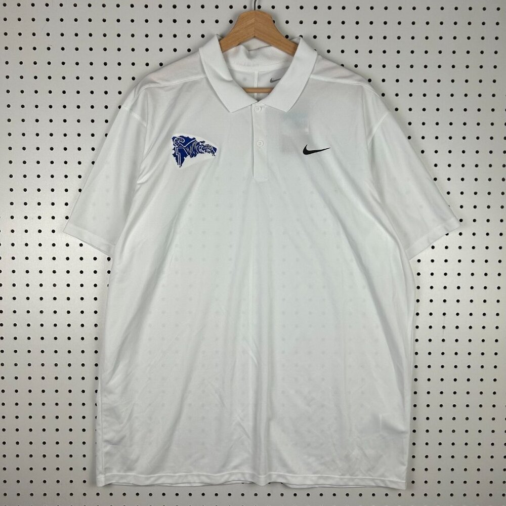 Nike Memphis‎ Tigers Basketball Polo Shirt XL White Dri Fit NWT Team Issued READ